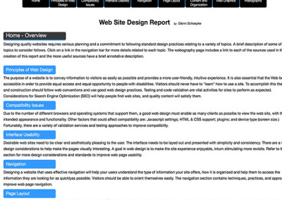 Web Site Design Report